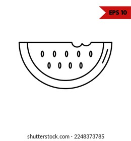 Illustration of Watermelon Line Icon