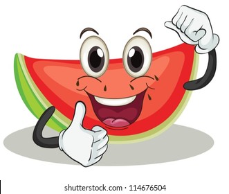 illustration of a watermelon on a white background