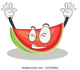 illustration of a watermelon on a white background