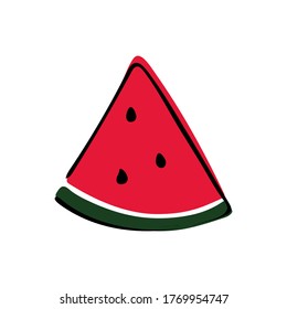 Illustration von Wassermelonen auf weißem Hintergrund. Vektorgrafik