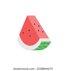 Illustration watermelon slice fruit unique design with blank background