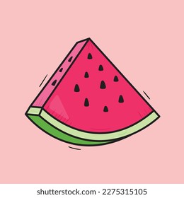 Illustration of Watermelon Vector Drawing