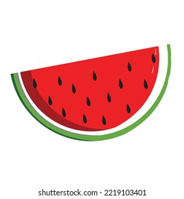 The illustration of watermelon vector. Suitable for fruits icon, sign or symbol.