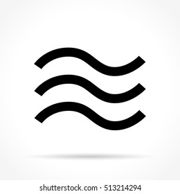 Illustration of wave icon on white background