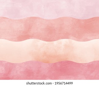 An illustration of a wave-like background in watercolor style.
The colors are warm pink and orange.