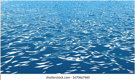 Illustration of waves sea ocean lake water surface 