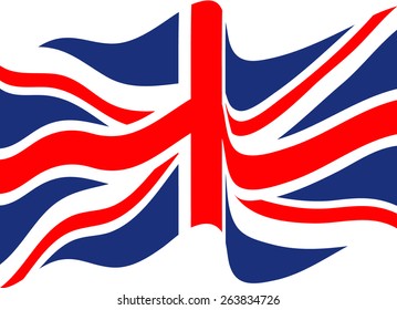 illustration of waving British Flag