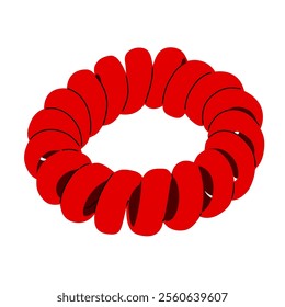 Illustration of a wavy hair band. Hair accessories.