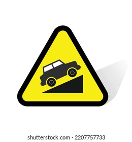 illustration of the way up road sign can be used as an icon