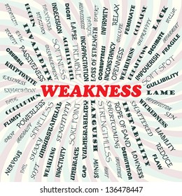 illustration of weakness concept.