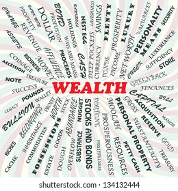illustration of wealth concept.
