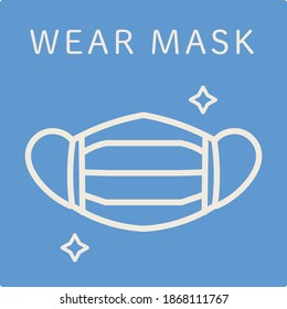 Illustration of wearing a mask
