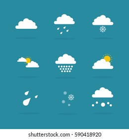 Illustration of weather set icon
