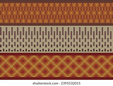 Illustration of weaving textile pattern on black background.