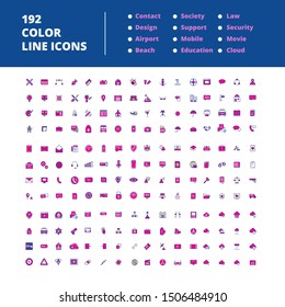 Illustration for web background design. Vector graphic set. Flat style color vector illustration.