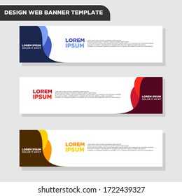 Illustration web banner design template. 3 color fit for your brand.