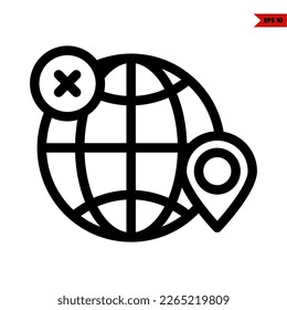 illustration of web browser line icon