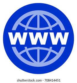 Illustration of web circle blue icon