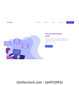 Illustration of web design background. digital market. EPS 10 vector