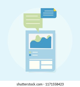 Illustration of web design template