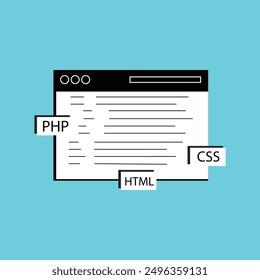 Ilustración del archivo EPS de desarrollo de Web