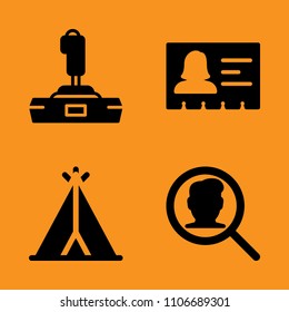 illustration, web, equipment and user icons set. Vector illustration for web and design