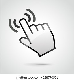 illustration of web hand for click concept