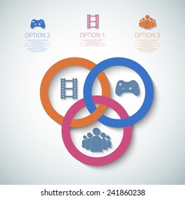 Illustration of Web Infographic Template Layout With Vector Icons, could be used for website, UI, phone, tablet pc