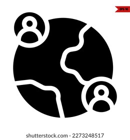 illustration of web page glyph icon