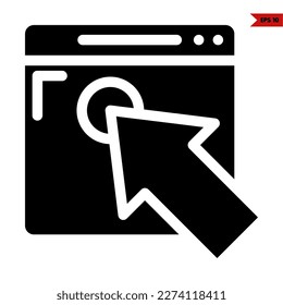illustration of web page glyph icon