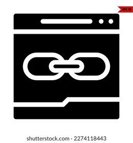 illustration of web page glyph icon