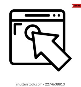 ilustración de la línea de página web