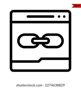 ilustración de la línea de página web