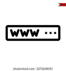 illustration of web page line icon