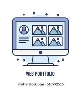 Illustration of web portfolio