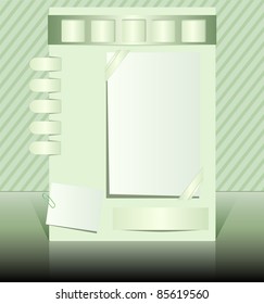 illustration Web site template. Paper style