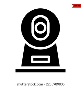 illustration of webcam glyph icon