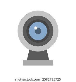 Illustration of a webcam ideal for business, commerce, and office concepts