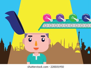 Illustration for webdesign and other job about travel and inspiration