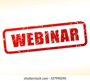 Illustration of webinar text stamp