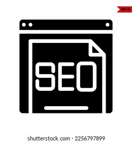 illustration of website glyph icon