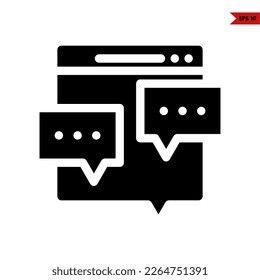 illustration of website glyph icon