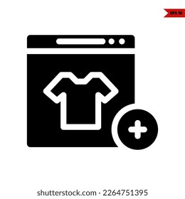 illustration of website glyph icon