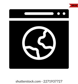 illustration of website glyph icon