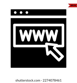 ilustración del icono de glifo de sitio web 