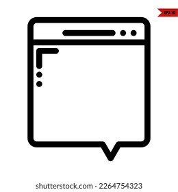 ilustración del icono de línea de sitio web