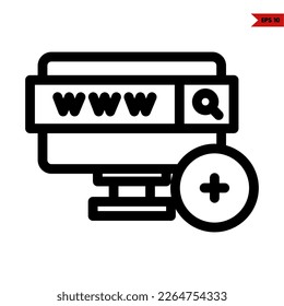 illustration of website line icon