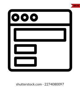 illustration of website line icon 