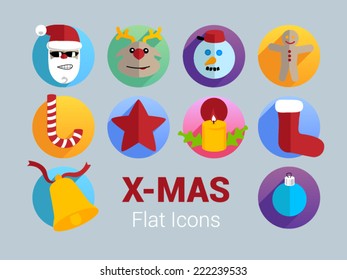 Illustration for website and mobile application. Flat design. Vector. Editable. Christmas and New Year.