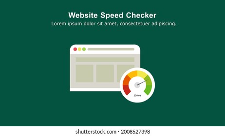 Illustration of website speed checker.